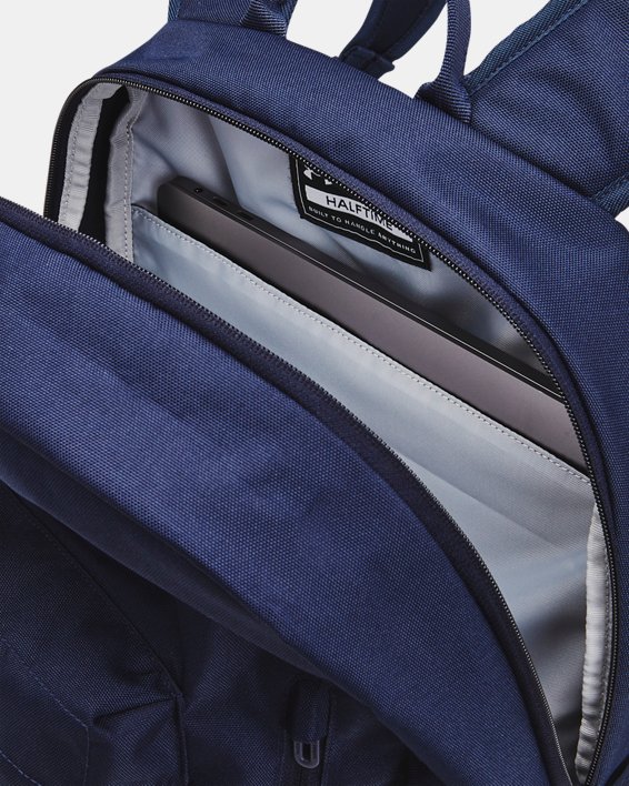 Unisex UA Halftime Backpack, Blue, pdpMainDesktop image number 3
